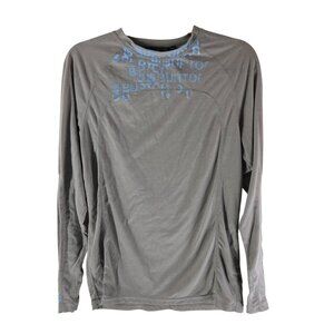 Burton Mens T Shirt Crew Neck Long Sleeve Gray M